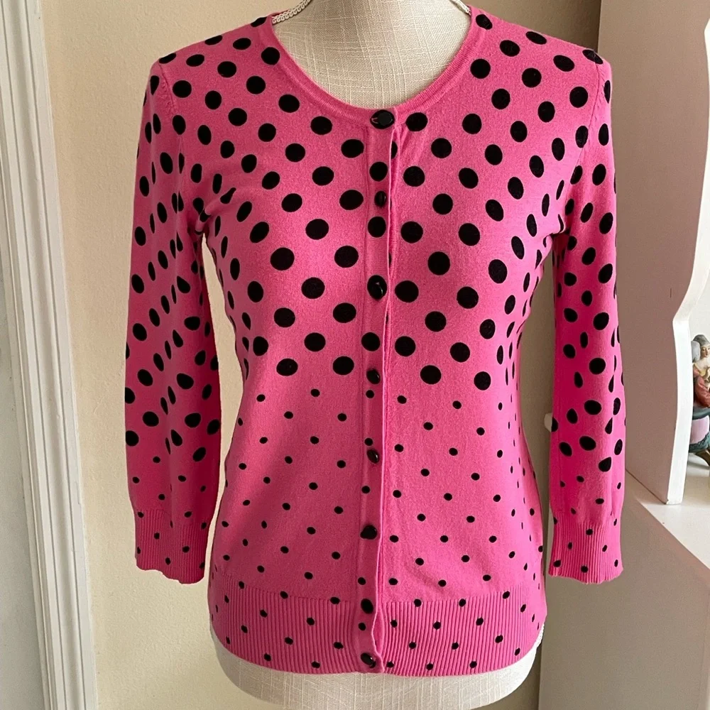 Cable & Gauge Dot Cardigan - Picture 2 of 6